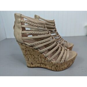 Forever Sandals Womens 8.5‎ Open Toe Casual Wedge Platform Gladiator Chunky Boho